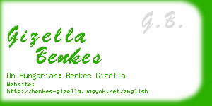 gizella benkes business card